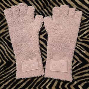 Barefoot Dreams Cozy Chic Barbie Soft Pink Fingerless Gloves